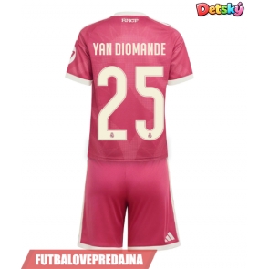 Lacne Dětský Futbalové dres Real Madrid Yan Diomande #25 2026-27 Krátky Rukáv - Tretina (+ trenírky)